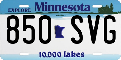 MN license plate 850SVG