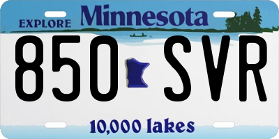 MN license plate 850SVR