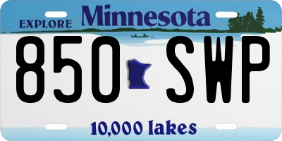 MN license plate 850SWP