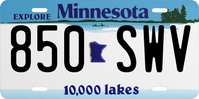 MN license plate 850SWV