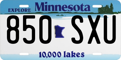 MN license plate 850SXU