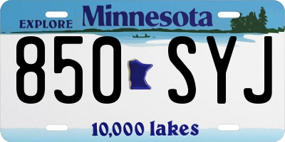 MN license plate 850SYJ