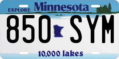 MN license plate 850SYM