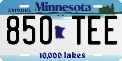 MN license plate 850TEE