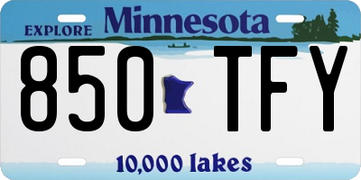 MN license plate 850TFY