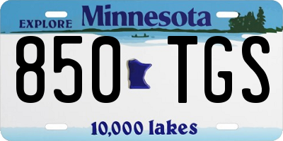 MN license plate 850TGS