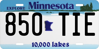 MN license plate 850TIE