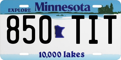 MN license plate 850TIT
