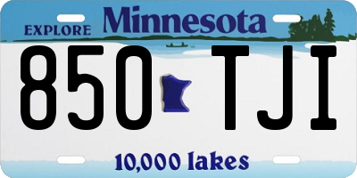 MN license plate 850TJI