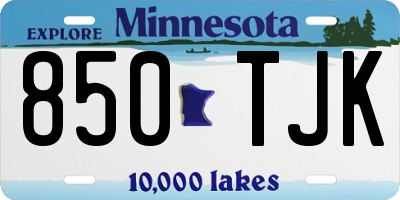 MN license plate 850TJK