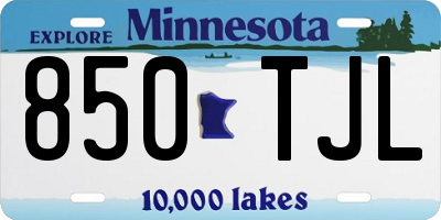 MN license plate 850TJL