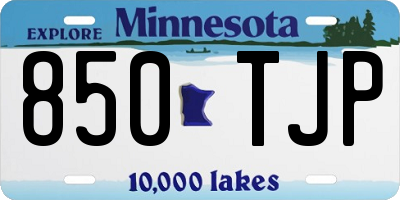MN license plate 850TJP