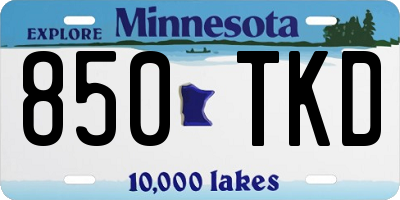 MN license plate 850TKD