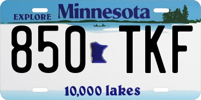 MN license plate 850TKF