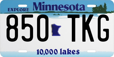 MN license plate 850TKG
