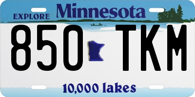 MN license plate 850TKM