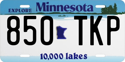 MN license plate 850TKP