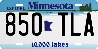 MN license plate 850TLA