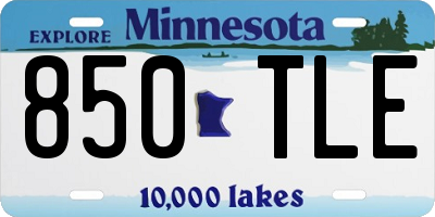 MN license plate 850TLE