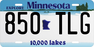 MN license plate 850TLG
