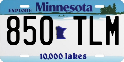 MN license plate 850TLM