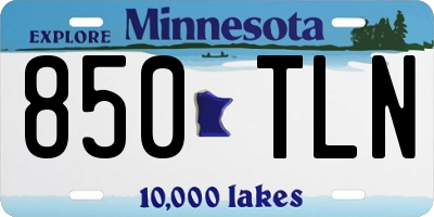MN license plate 850TLN