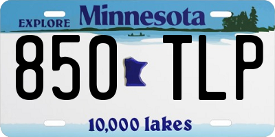 MN license plate 850TLP