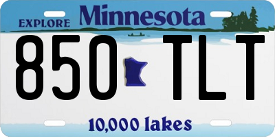 MN license plate 850TLT