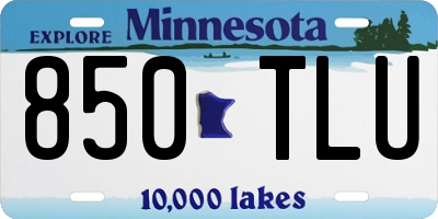 MN license plate 850TLU