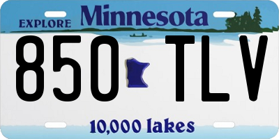 MN license plate 850TLV