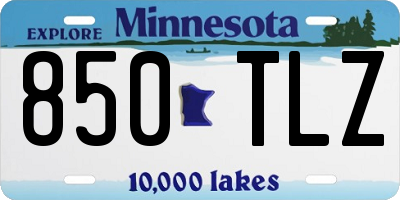 MN license plate 850TLZ