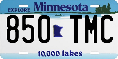 MN license plate 850TMC