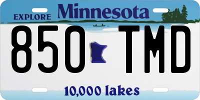 MN license plate 850TMD