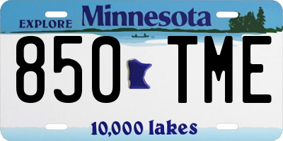 MN license plate 850TME