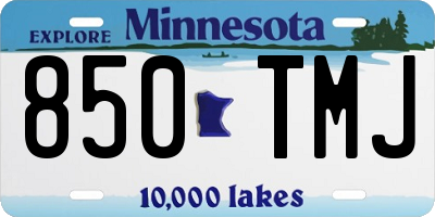 MN license plate 850TMJ