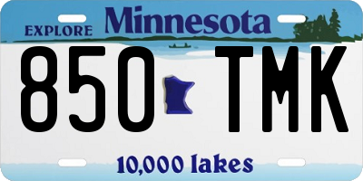MN license plate 850TMK