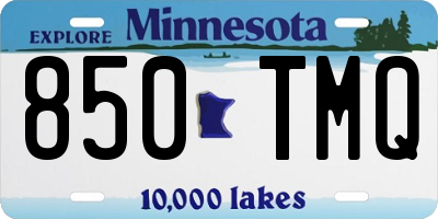 MN license plate 850TMQ