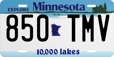 MN license plate 850TMV