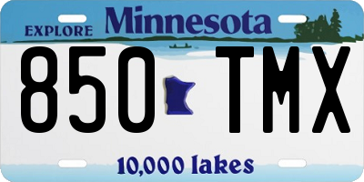 MN license plate 850TMX