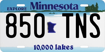 MN license plate 850TNS