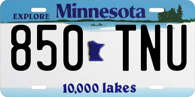MN license plate 850TNU