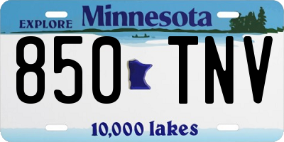 MN license plate 850TNV