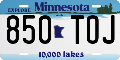 MN license plate 850TOJ
