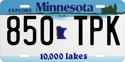 MN license plate 850TPK