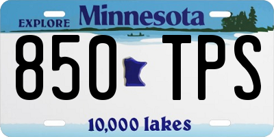 MN license plate 850TPS