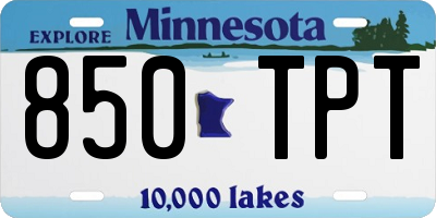 MN license plate 850TPT
