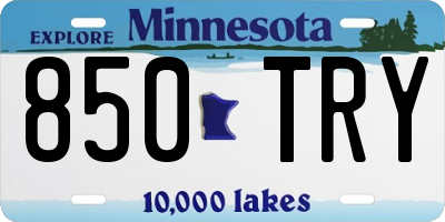 MN license plate 850TRY