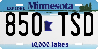 MN license plate 850TSD