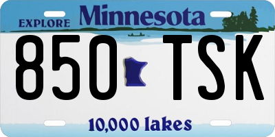 MN license plate 850TSK