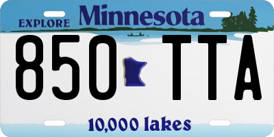 MN license plate 850TTA